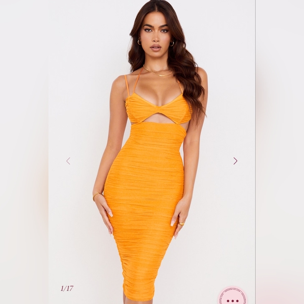 Ruched Cutout Midi Dress sexy hot form fitting tight compression summer spring